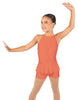Solid Lycra Halter Binding Biketard w Peplum