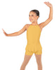 Solid Lycra Halter Binding Biketard w Peplum