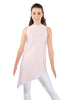 Solid Lycra T Neck Tunic Asymetric Skirt