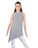Solid Lycra T Neck Tunic Asymetric Skirt