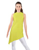 Solid Lycra T Neck Tunic Asymetric Skirt