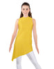 Solid Lycra T Neck Tunic Asymetric Skirt
