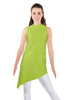 Solid Lycra T Neck Tunic Asymetric Skirt