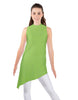 Solid Lycra T Neck Tunic Asymetric Skirt