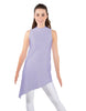 Solid Lycra T Neck Tunic Asymetric Skirt