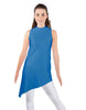 Solid Lycra T Neck Tunic Asymetric Skirt