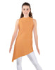 Solid Lycra T Neck Tunic Asymetric Skirt