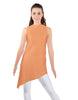 Solid Lycra T Neck Tunic Asymetric Skirt