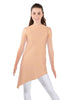 Solid Lycra T Neck Tunic Asymetric Skirt
