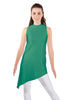 Solid Lycra T Neck Tunic Asymetric Skirt