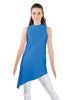 Solid Lycra T Neck Tunic Asymetric Skirt