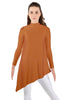 Solid Lycra LS T Neck Tunic Asymetric Skirt