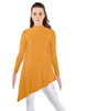 Solid Lycra LS T Neck Tunic Asymetric Skirt