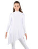 Solid Lycra LS T Neck Tunic Asymetric Skirt