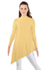 Solid Lycra LS T Neck Tunic Asymetric Skirt