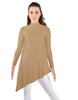 Solid Lycra LS T Neck Tunic Asymetric Skirt