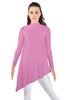 Solid Lycra LS T Neck Tunic Asymetric Skirt