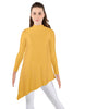 Solid Lycra LS T Neck Tunic Asymetric Skirt
