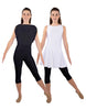 Solid Lycra Convertible Dress Tank Capri