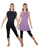 Solid Lycra Convertible Dress Tank Capri