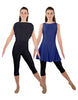 Solid Lycra Convertible Dress Tank Capri