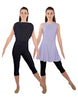 Solid Lycra Convertible Dress Tank Capri