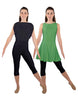 Solid Lycra Convertible Dress Tank Capri