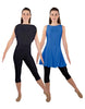 Solid Lycra Convertible Dress Tank Capri