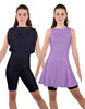Solid Lycra Convertible Dress Tank Bikeshort