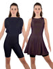 Solid Lycra Convertible Dress Tank Bikeshort