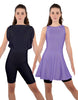 Solid Lycra Convertible Dress Tank Bikeshort