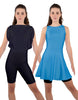 Solid Lycra Convertible Dress Tank Bikeshort