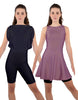 Solid Lycra Convertible Dress Tank Bikeshort