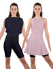 Solid Lycra Convertible Dress Tank Bikeshort
