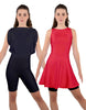 Solid Lycra Convertible Dress Tank Bikeshort