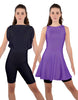Solid Lycra Convertible Dress Tank Bikeshort