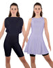 Solid Lycra Convertible Dress Tank Bikeshort