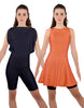 Solid Lycra Convertible Dress Tank Bikeshort