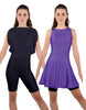 Solid Lycra Convertible Dress Tank Bikeshort