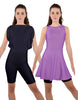 Solid Lycra Convertible Dress Tank Bikeshort