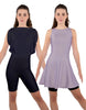 Solid Lycra Convertible Dress Tank Bikeshort