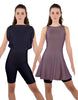 Solid Lycra Convertible Dress Tank Bikeshort