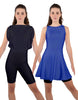 Solid Lycra Convertible Dress Tank Bikeshort
