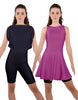 Solid Lycra Convertible Dress Tank Bikeshort