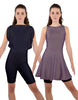 Solid Lycra Convertible Dress Tank Bikeshort
