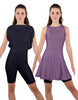 Solid Lycra Convertible Dress Tank Bikeshort