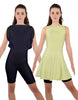 Solid Lycra Convertible Dress Tank Bikeshort