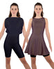 Solid Lycra Convertible Dress Tank Bikeshort