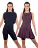 Solid Lycra Convertible Dress Tank Bikeshort