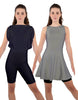 Solid Lycra Convertible Dress Tank Bikeshort